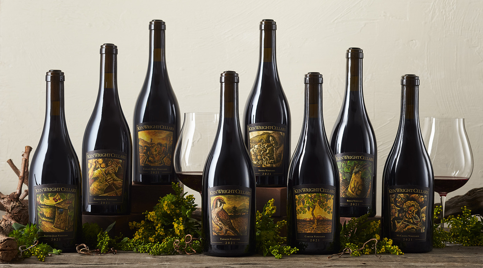 8 bottles of Ken Wright Cellars Pinot noir
